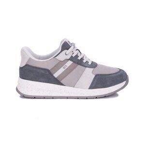 Drew Men’s Connor Orthotic Comfort Sneaker Gray Suede Combo 40113